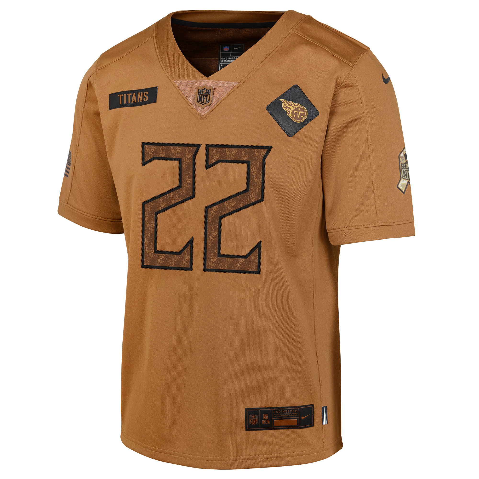 Derrick Henry Tennessee Titans Nike Youth 2023 Salute To Service Limited Jersey – Brown - Image 2