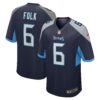 Nick Folk Tennessee Titans Nike Team Game Jersey – Navy