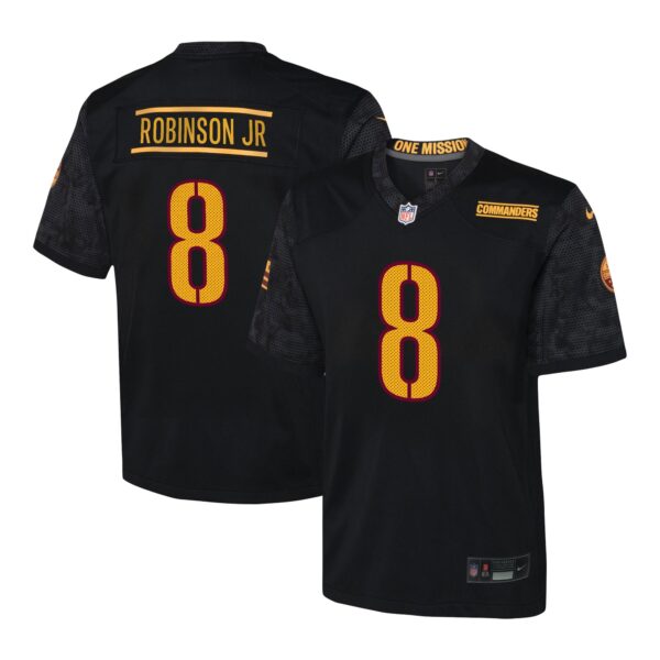 Brian Robinson Jr. Washington Commanders Nike Youth Game Jersey – Black