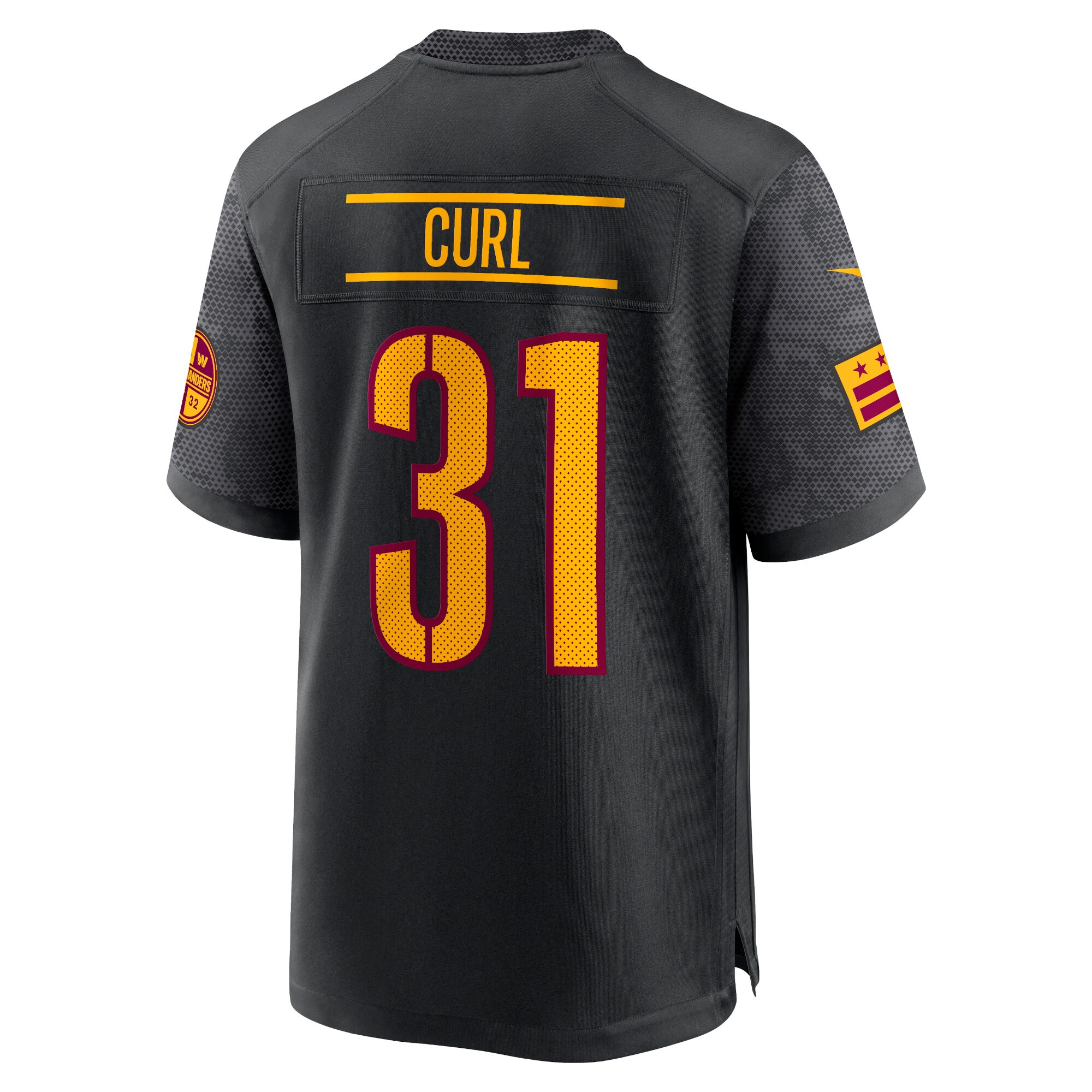 Kamren Curl Washington Commanders Nike Alternate Game Player Jersey – Black - Image 3