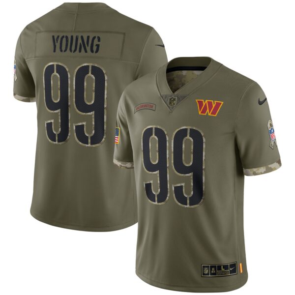 Chase Young Washington Commanders Nike 2022 Salute To Service Limited Jersey – Olive