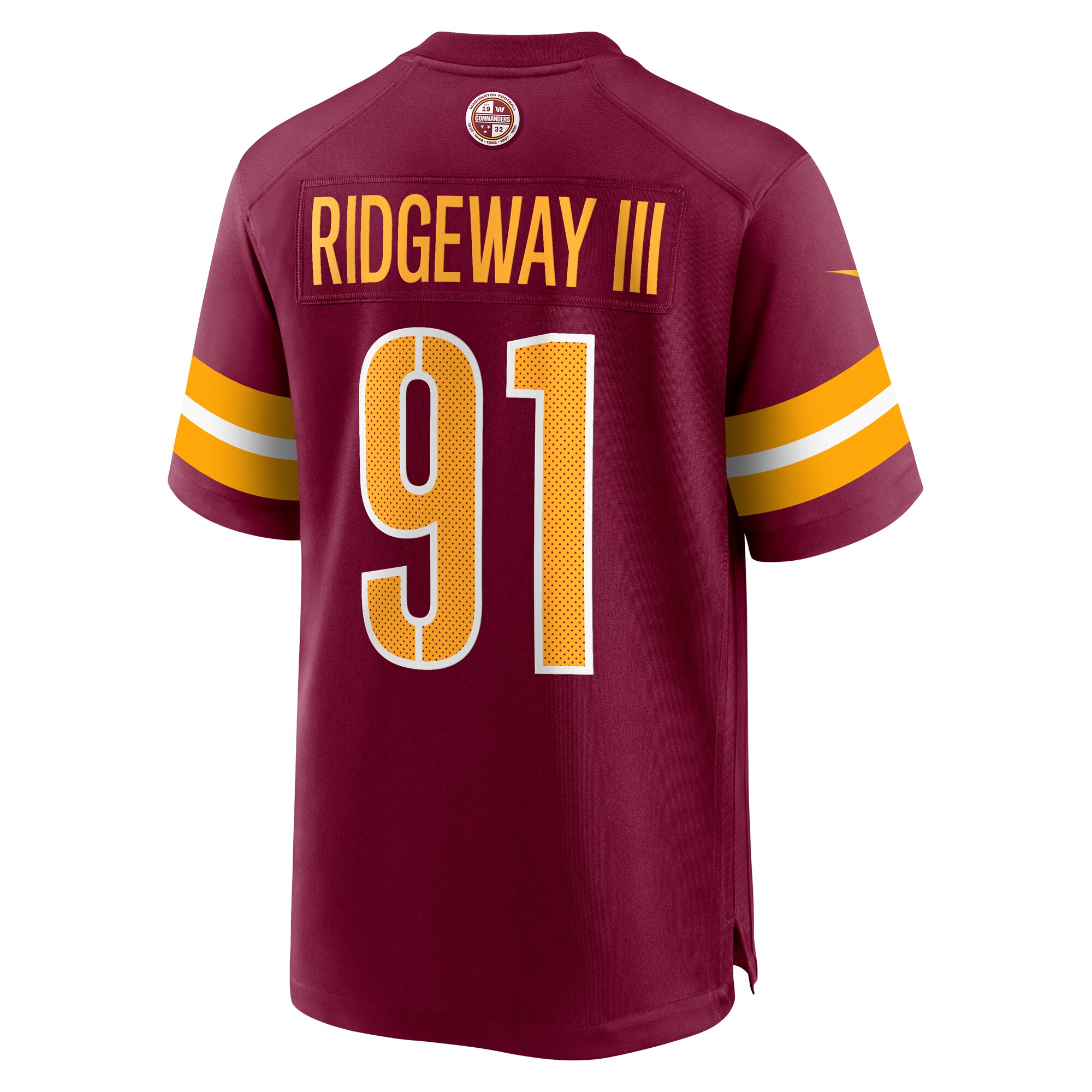 John Ridgeway Washington Commanders Nike Game Jersey – Burgundy - Image 3