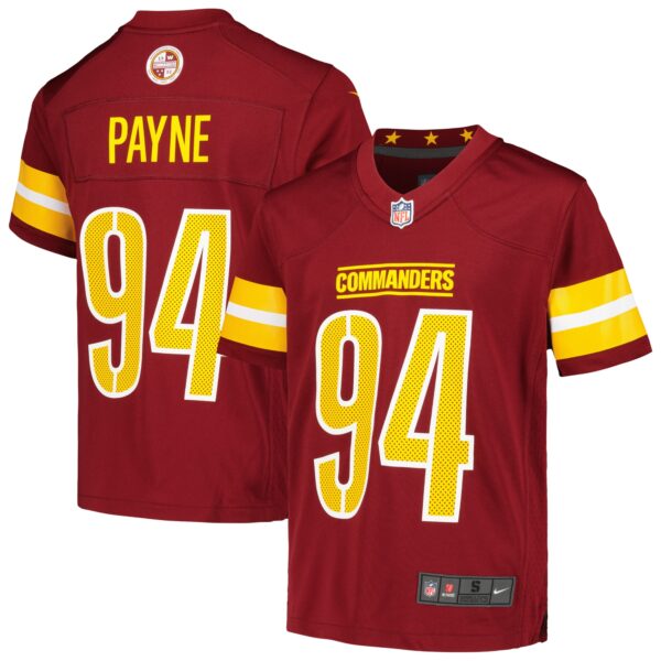 Daron Payne Washington Commanders Nike Youth Game Jersey – Burgundy