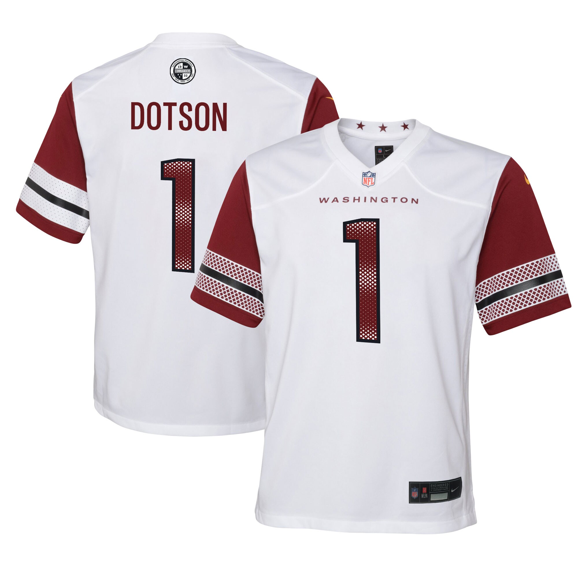 Jahan Dotson Washington Commanders Nike Youth Game Jersey – White