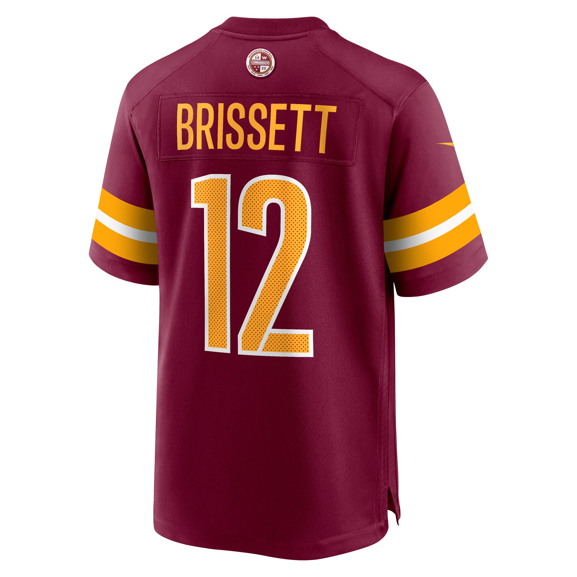 Jacoby Brissett Washington Commanders Nike Game Player Jersey – Burgundy - Image 3