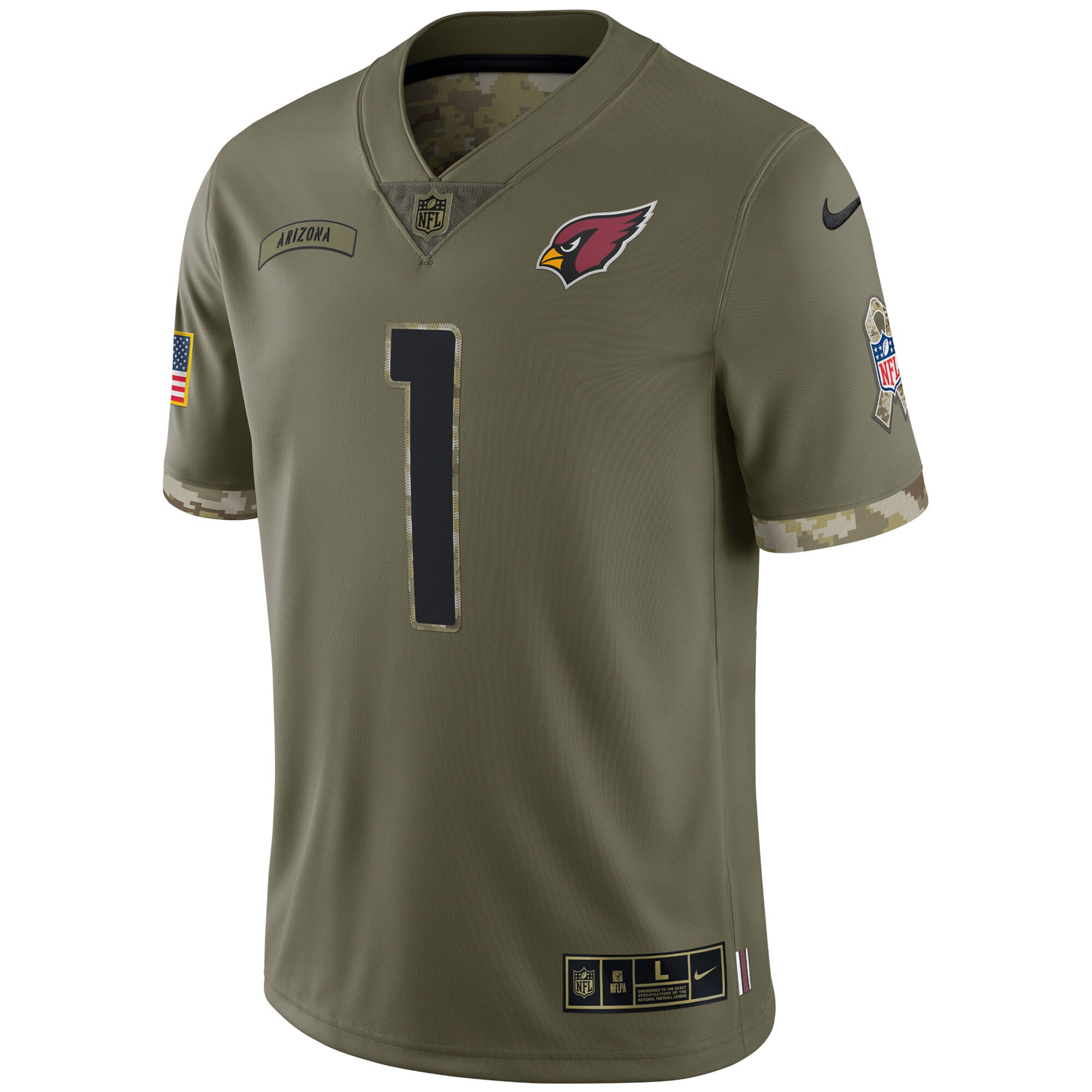 Kyler Murray Arizona Cardinals Nike 2022 Salute To Service Limited Jersey – Olive - Image 2