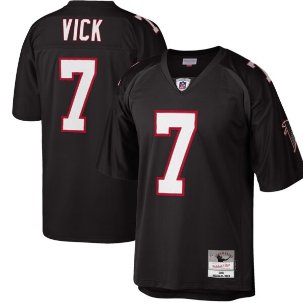 Michael Vick Atlanta Falcons Mitchell & Ness Big & Tall 2002 Retired Player Jersey – Black