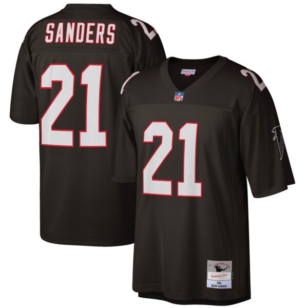Deion Sanders Atlanta Falcons Mitchell & Ness Big & Tall 1992 Retired Player Jersey – Black