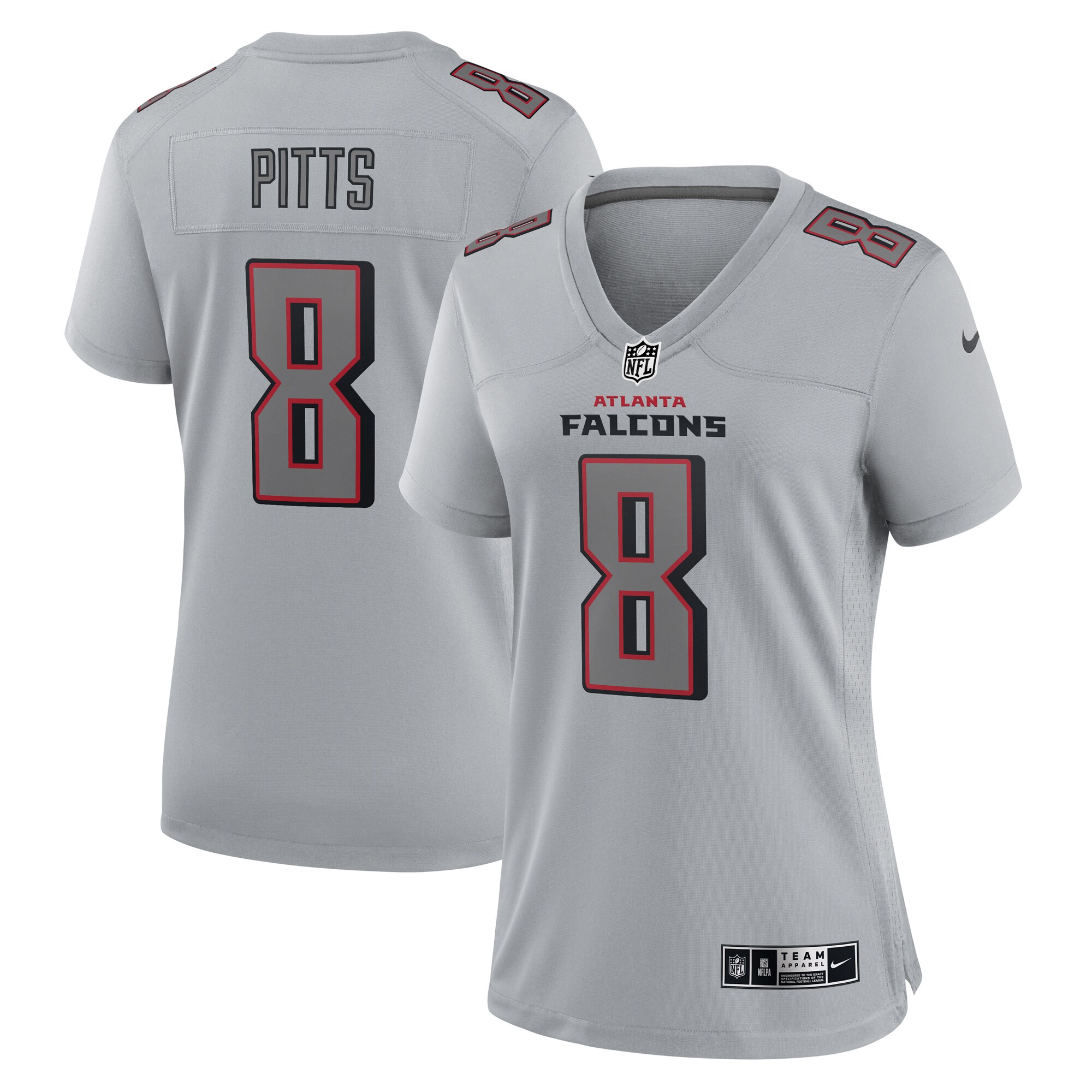 Kyle Pitts Atlanta Falcons Nike Women’s Atmosphere Fashion Game Jersey – Gray