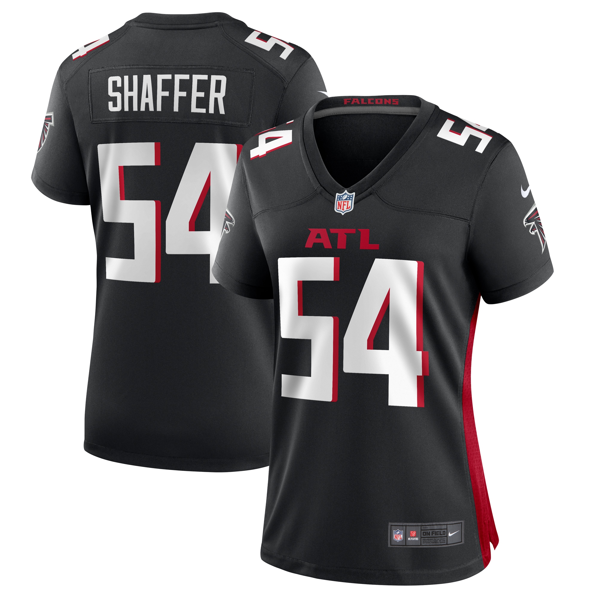 Justin Shaffer Atlanta Falcons Nike Women’s Game Jersey – Black