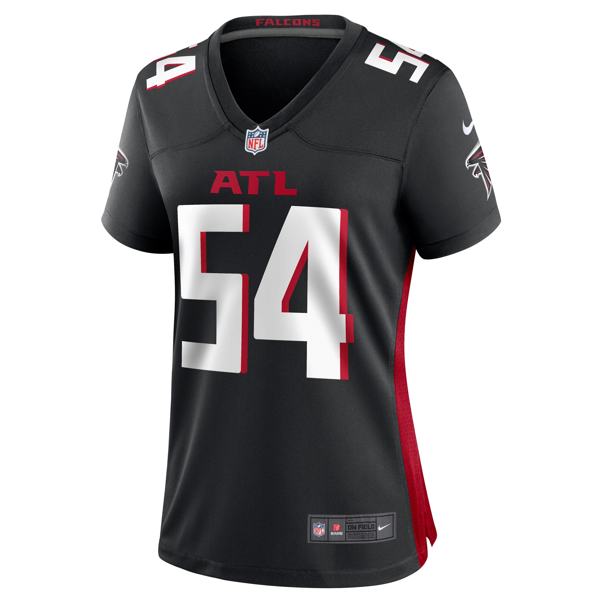 Justin Shaffer Atlanta Falcons Nike Women’s Game Jersey – Black - Image 2