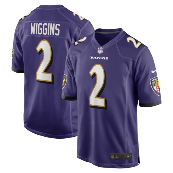Nate Wiggins Baltimore Ravens Nike 2024 NFL Draft First Round Pick Player Game Jersey – Purple