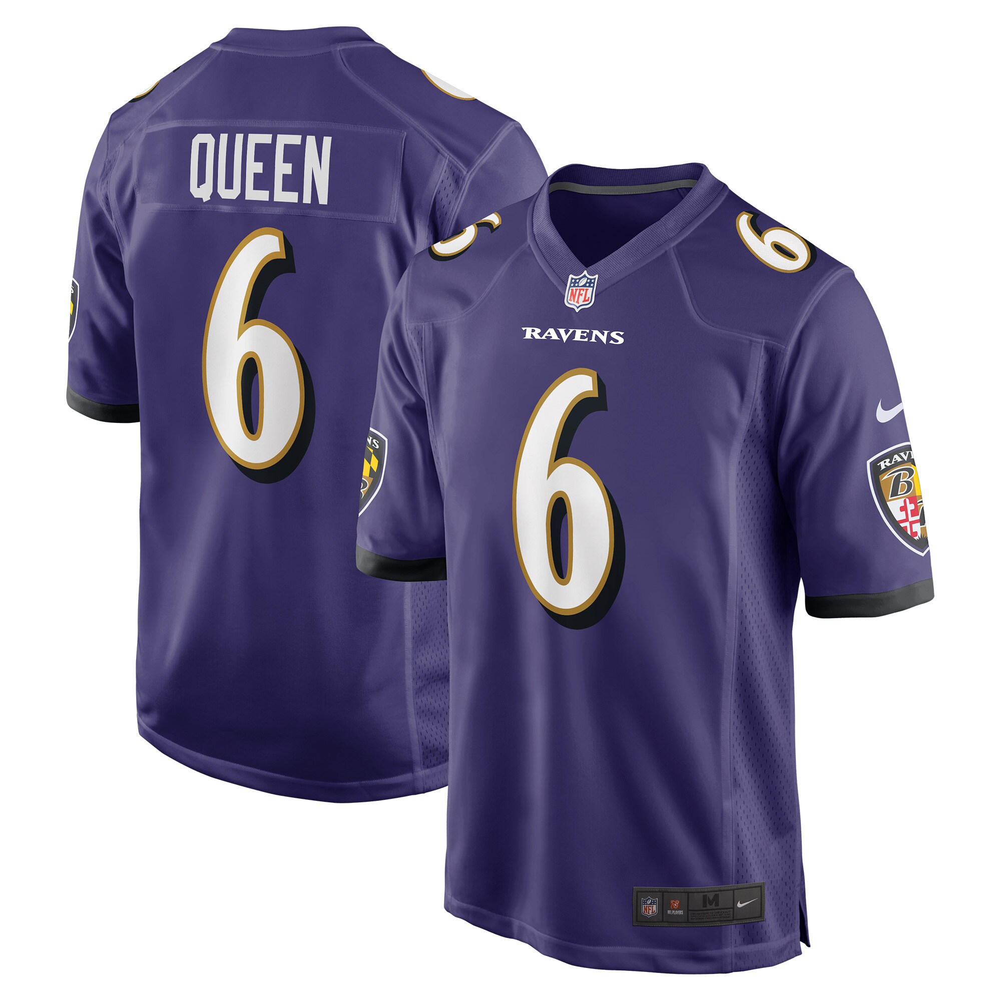 Patrick Queen Baltimore Ravens Nike Game Player Jersey – Purple