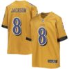 Lamar Jackson Baltimore Ravens Nike Youth Inverted Team Game Jersey – Gold