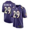 Ar’Darius Washington Baltimore Ravens Nike Player Game Jersey – Purple