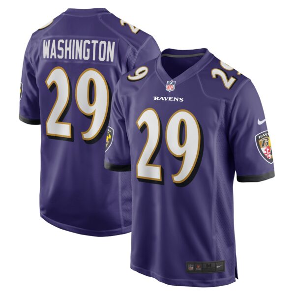 Ar’Darius Washington Baltimore Ravens Nike Player Game Jersey – Purple