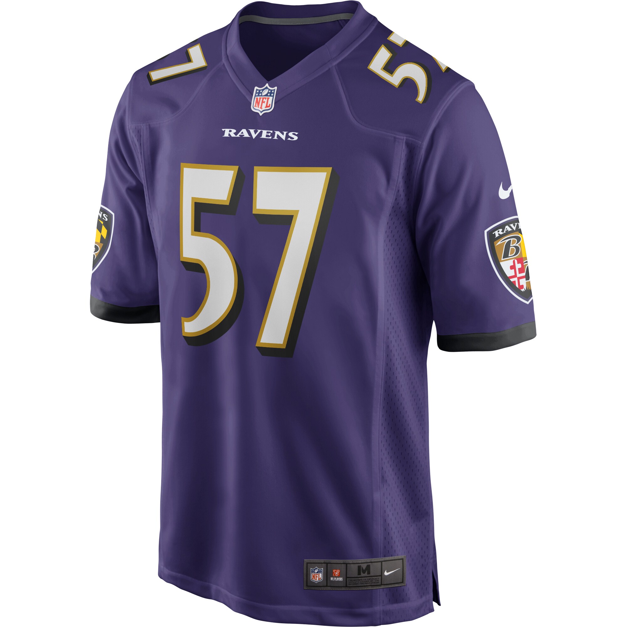 Bart Scott Baltimore Ravens Nike Game Retired Player Jersey – Purple - Image 2