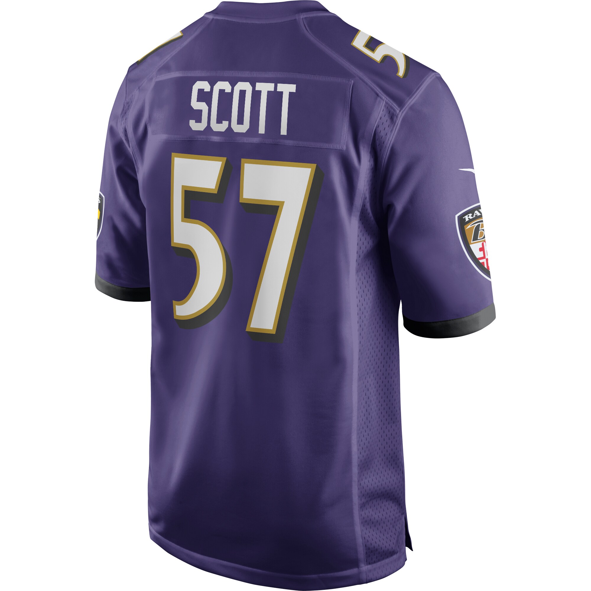 Bart Scott Baltimore Ravens Nike Game Retired Player Jersey – Purple - Image 3