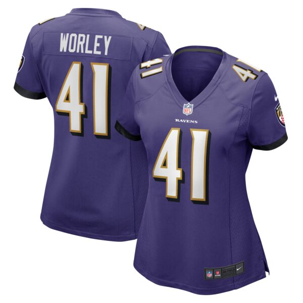 Daryl Worley Baltimore Ravens Nike Women’s Game Player Jersey – Purple