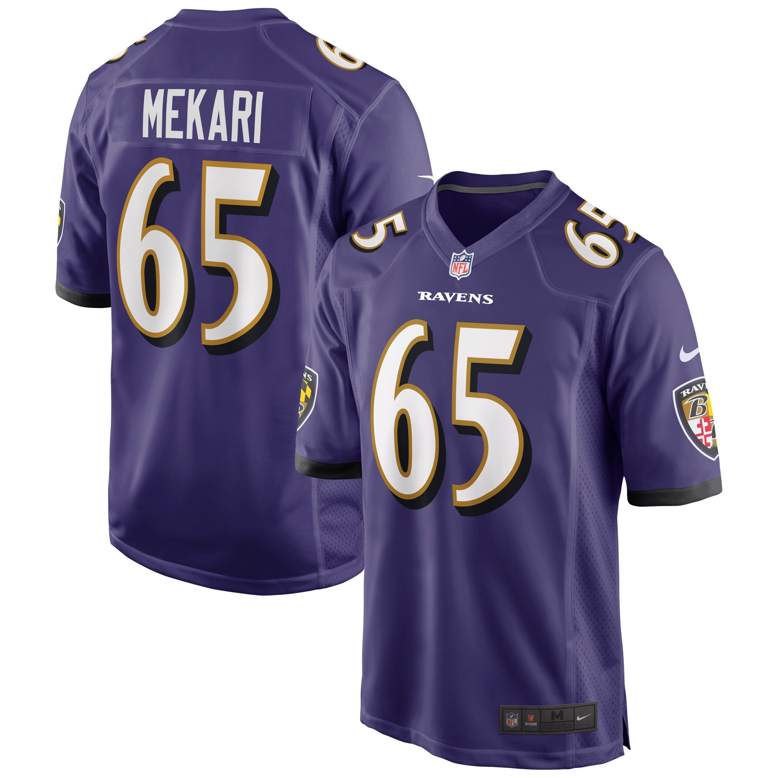 Patrick Mekari Baltimore Ravens Nike Game Player Jersey – Purple