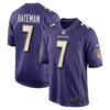Rashod Bateman Baltimore Ravens Nike Game Player Jersey – Purple