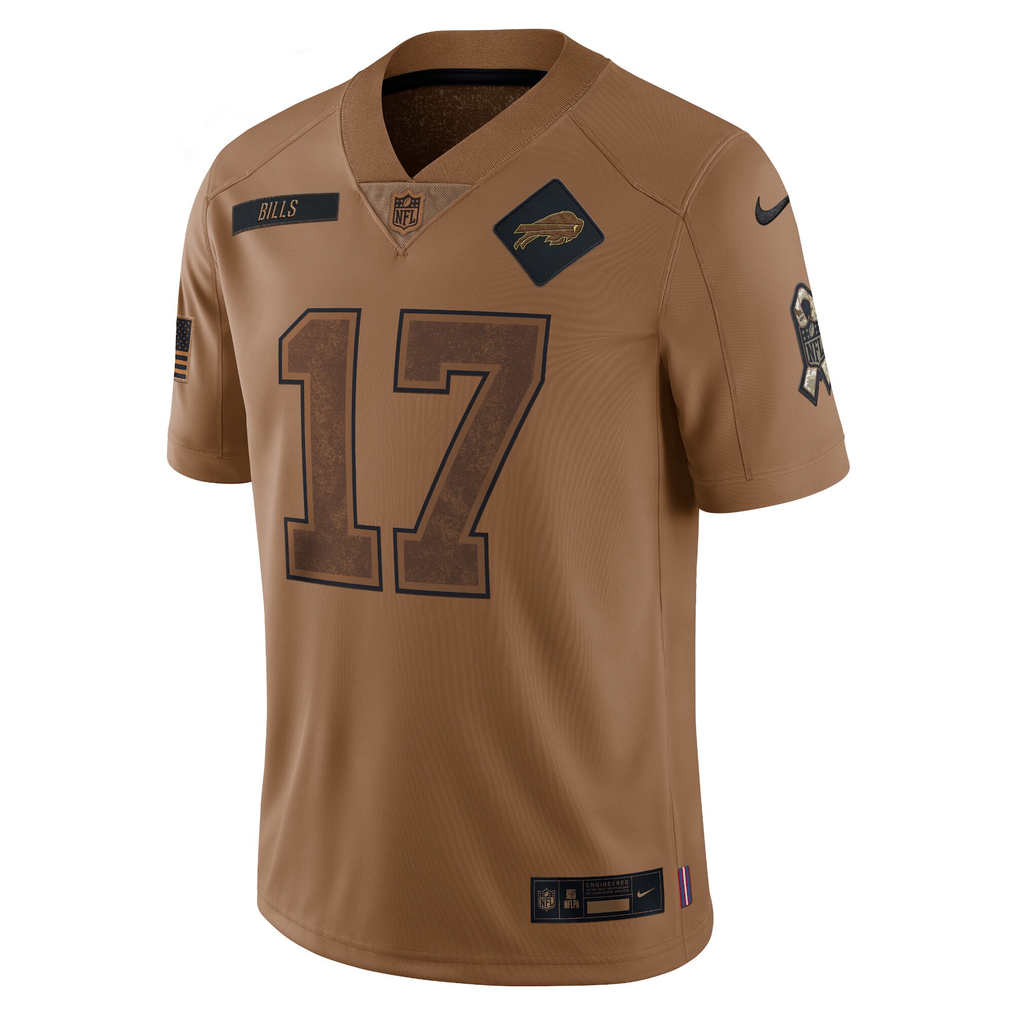 Josh Allen Buffalo Bills Nike 2023 Salute To Service Limited Jersey – Brown - Image 2