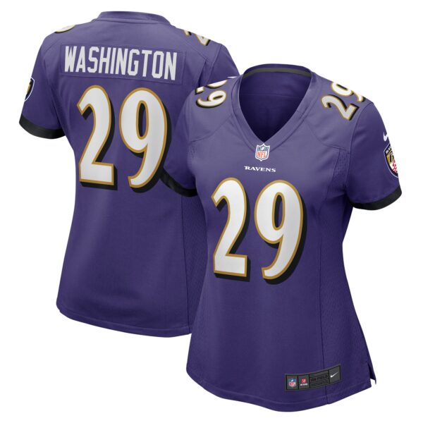 Ar’Darius Washington Baltimore Ravens Nike Women’s Player Game Jersey – Purple