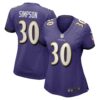 Trenton Simpson Baltimore Ravens Nike Women’s Game Jersey – Purple