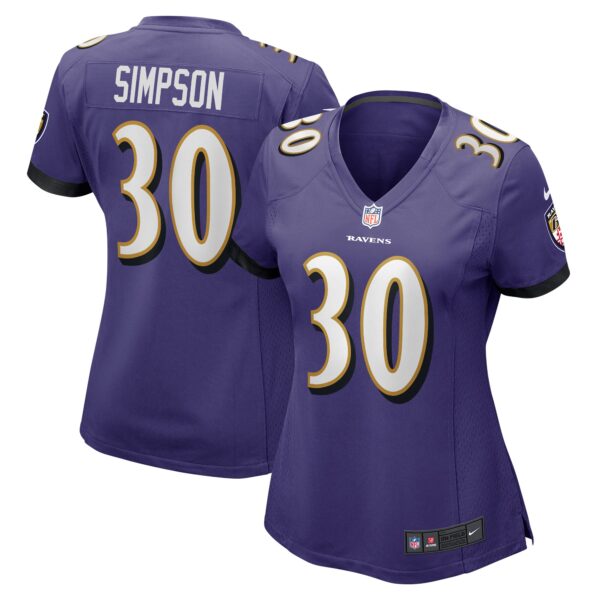 Trenton Simpson Baltimore Ravens Nike Women’s Game Jersey – Purple