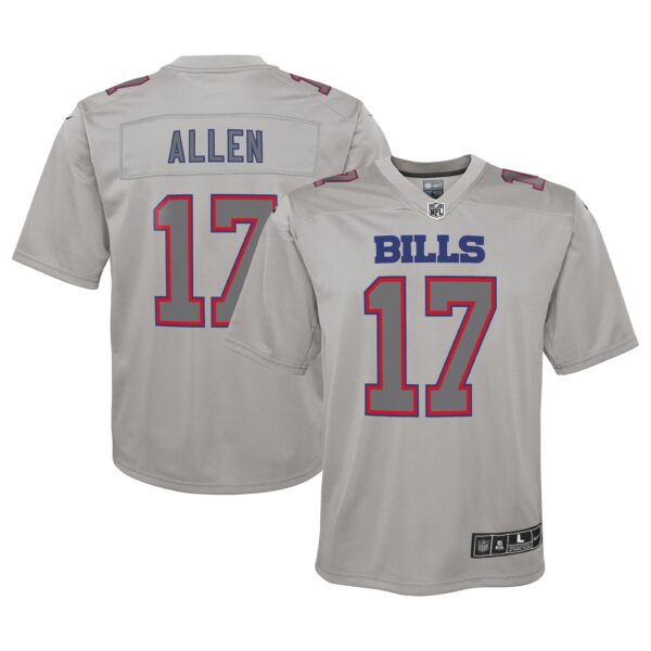 Josh Allen Buffalo Bills Nike Youth Atmosphere Game Jersey – Gray