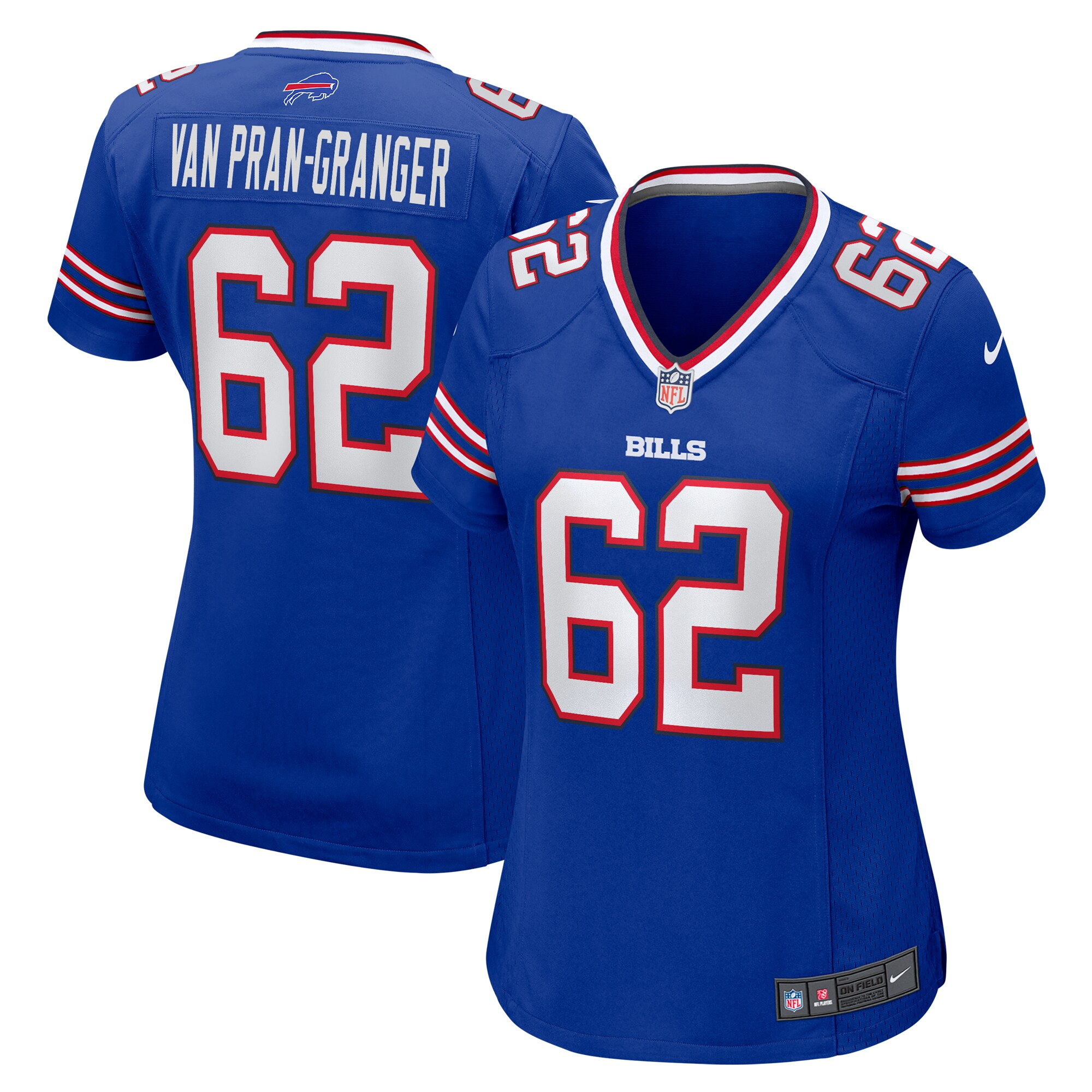 Sedrick Van Pran-Granger Buffalo Bills Nike Women’s Game Jersey – Royal