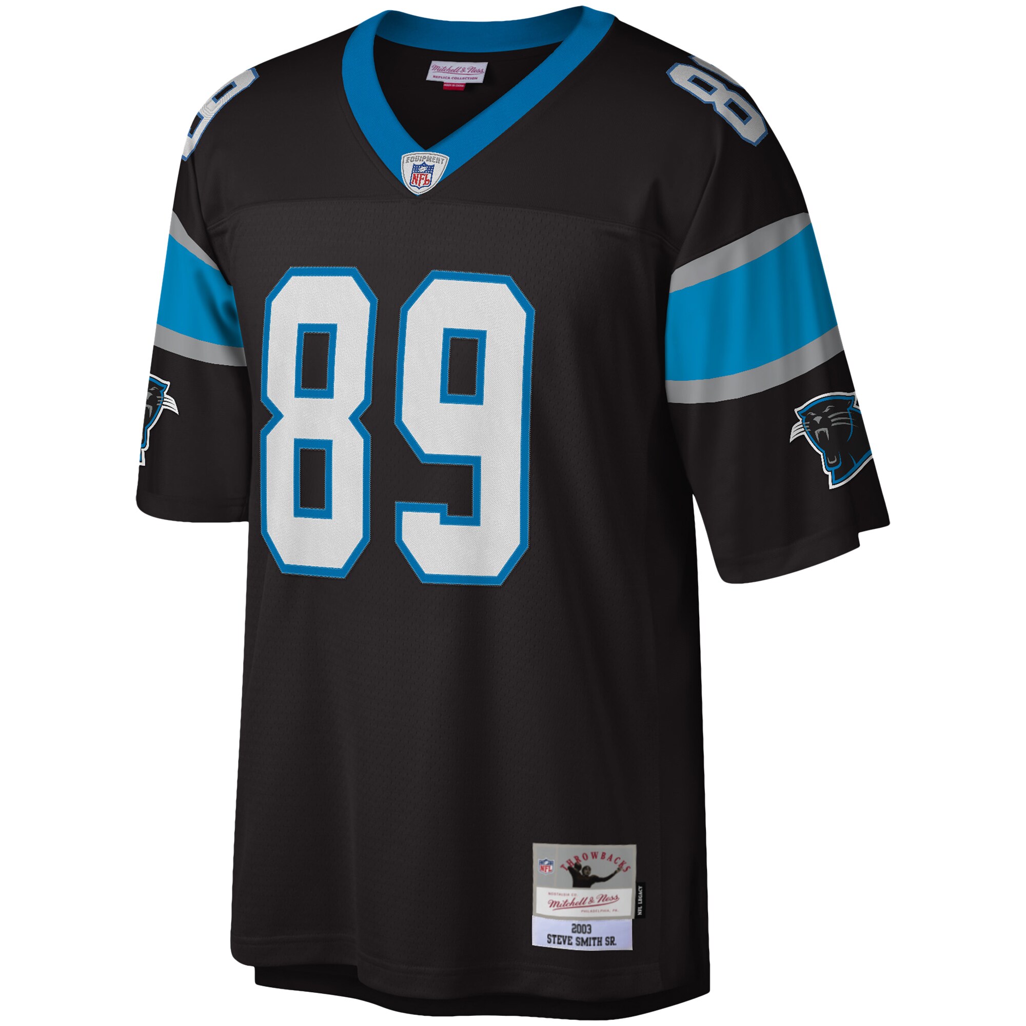 Steve Smith Carolina Panthers Mitchell & Ness Legacy Jersey – Black - Image 2