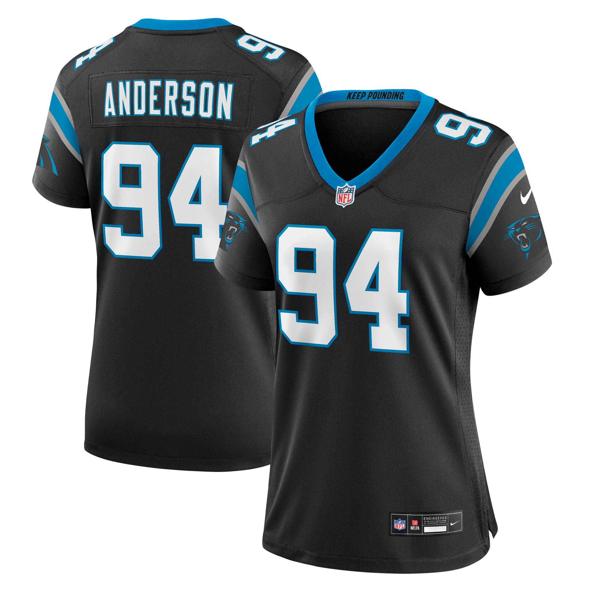 Henry Anderson Carolina Panthers Nike Women’s Team Game Jersey – Black