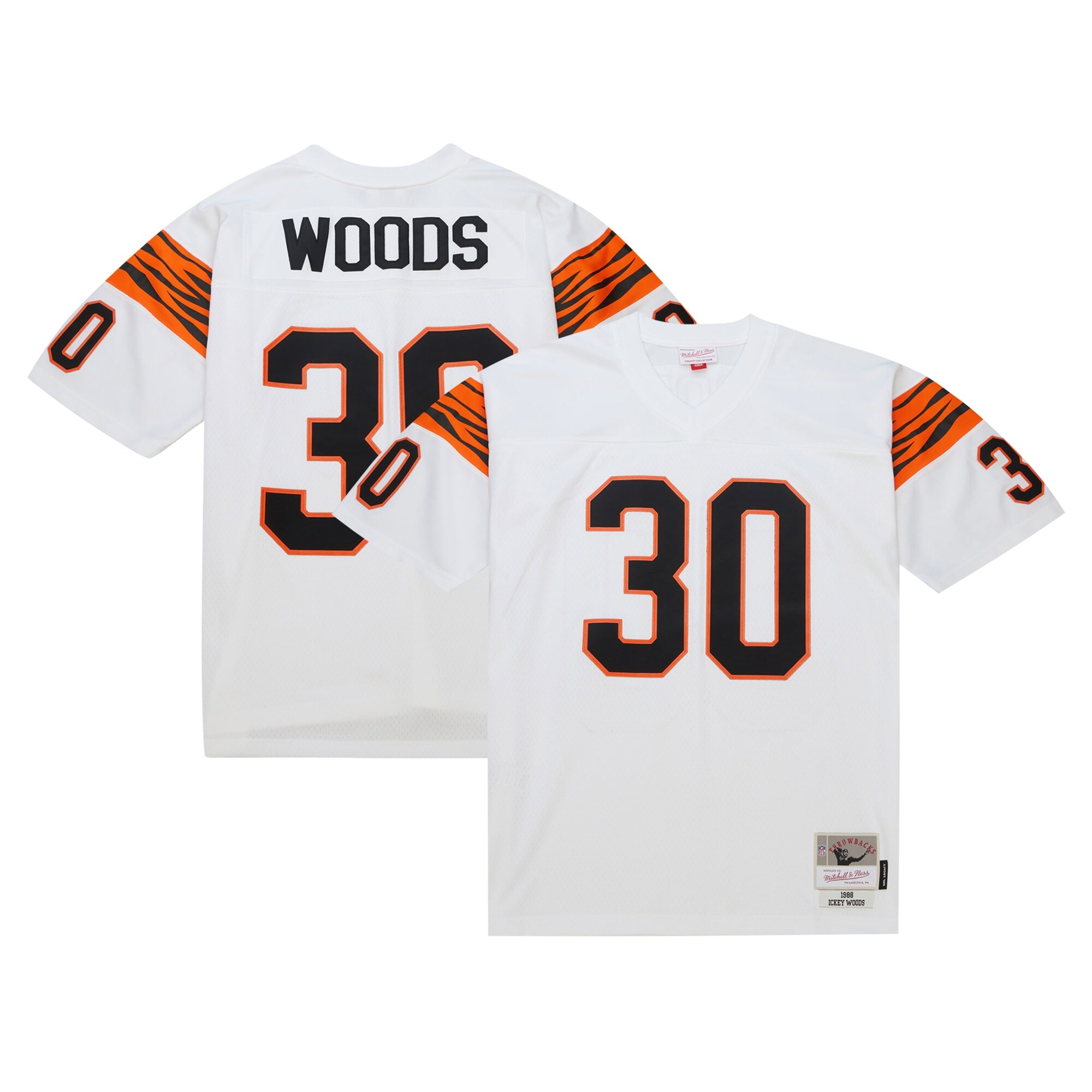 Ickey Woods Cincinnati Bengals Mitchell & Ness Legacy Jersey – White