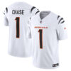 Ja’Marr Chase Cincinnati Bengals Nike Vapor F.U.S.E. Limited Jersey – White