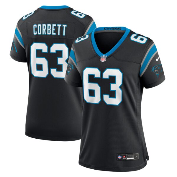Austin Corbett Carolina Panthers Nike Women’s Team Game Jersey – Black