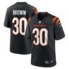 Chase Brown Cincinnati Bengals Nike Team Game Jersey – Black