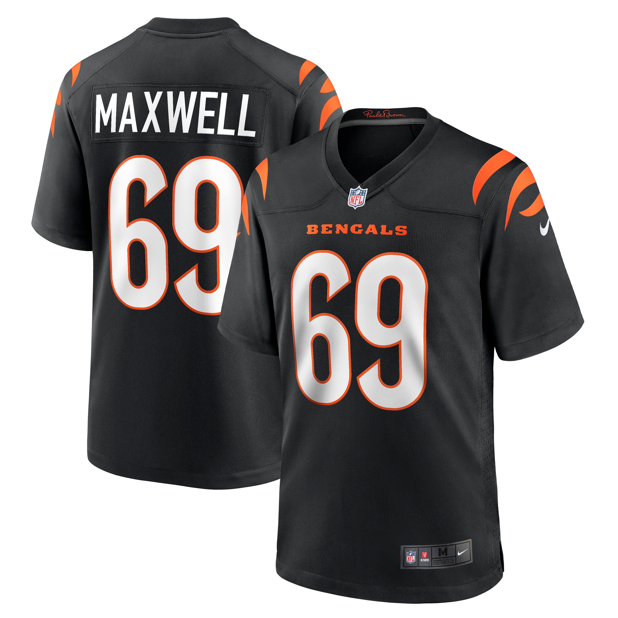 Devonnsha Maxwell Cincinnati Bengals Nike Team Game Jersey – Black