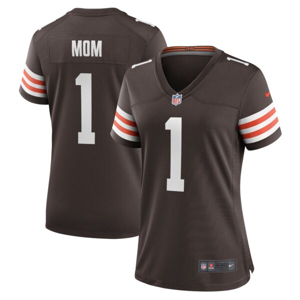 Number 1 Mom Cleveland Browns Nike Women’s Game Jersey – Brown