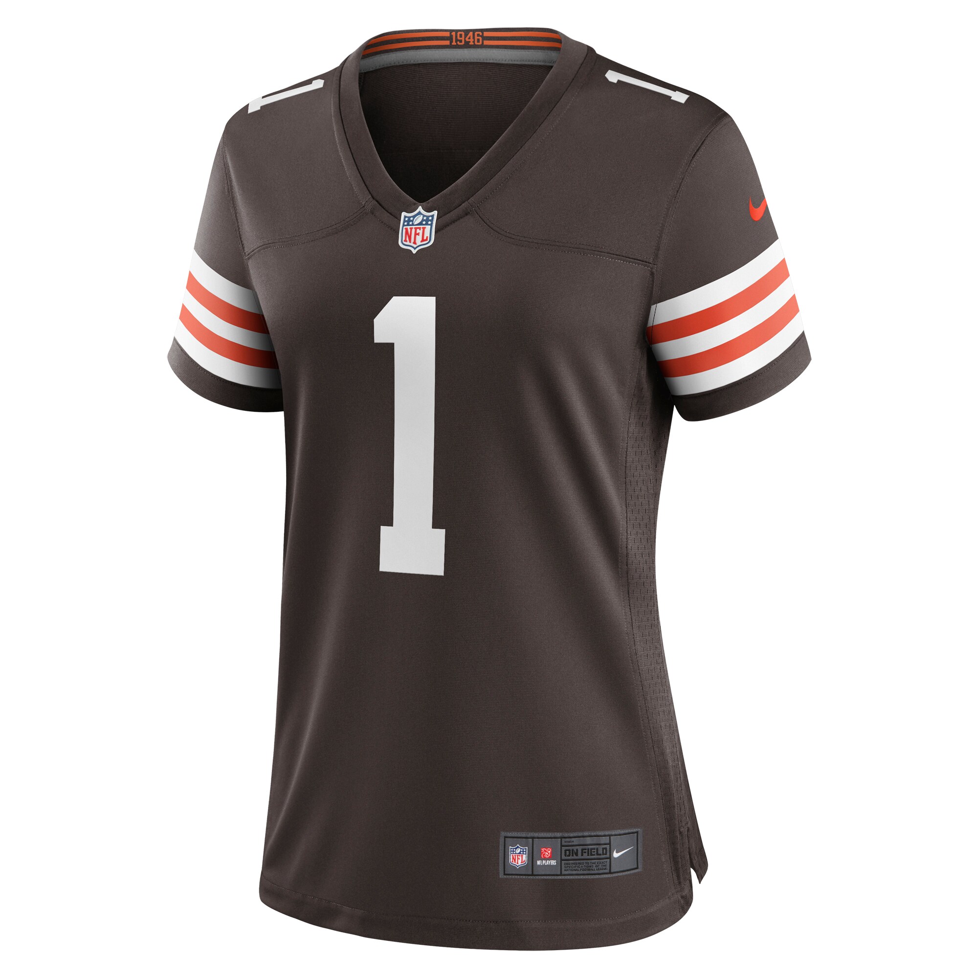 Number 1 Mom Cleveland Browns Nike Women’s Game Jersey – Brown - Image 2