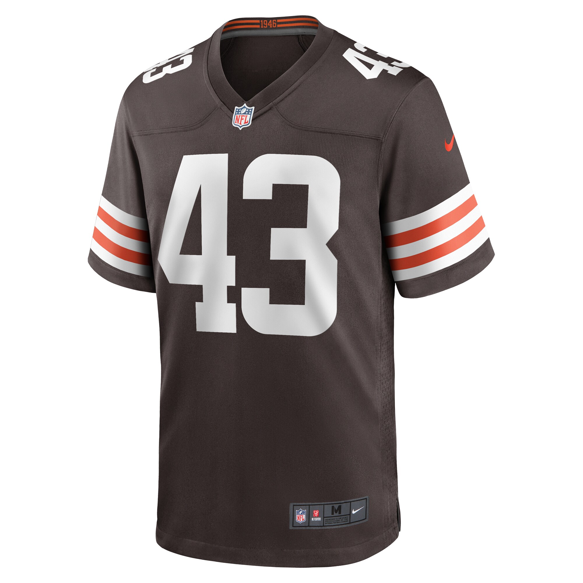 Mohamoud Diabate Cleveland Browns Nike Team Game Jersey – Brown - Image 2