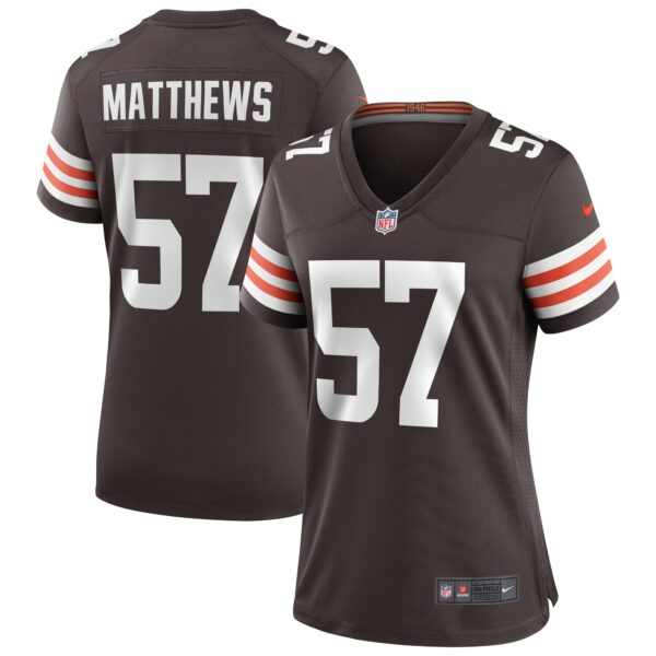 Clay Matthews Cleveland Browns Nike Women’s Game Retired Player Jersey – Brown