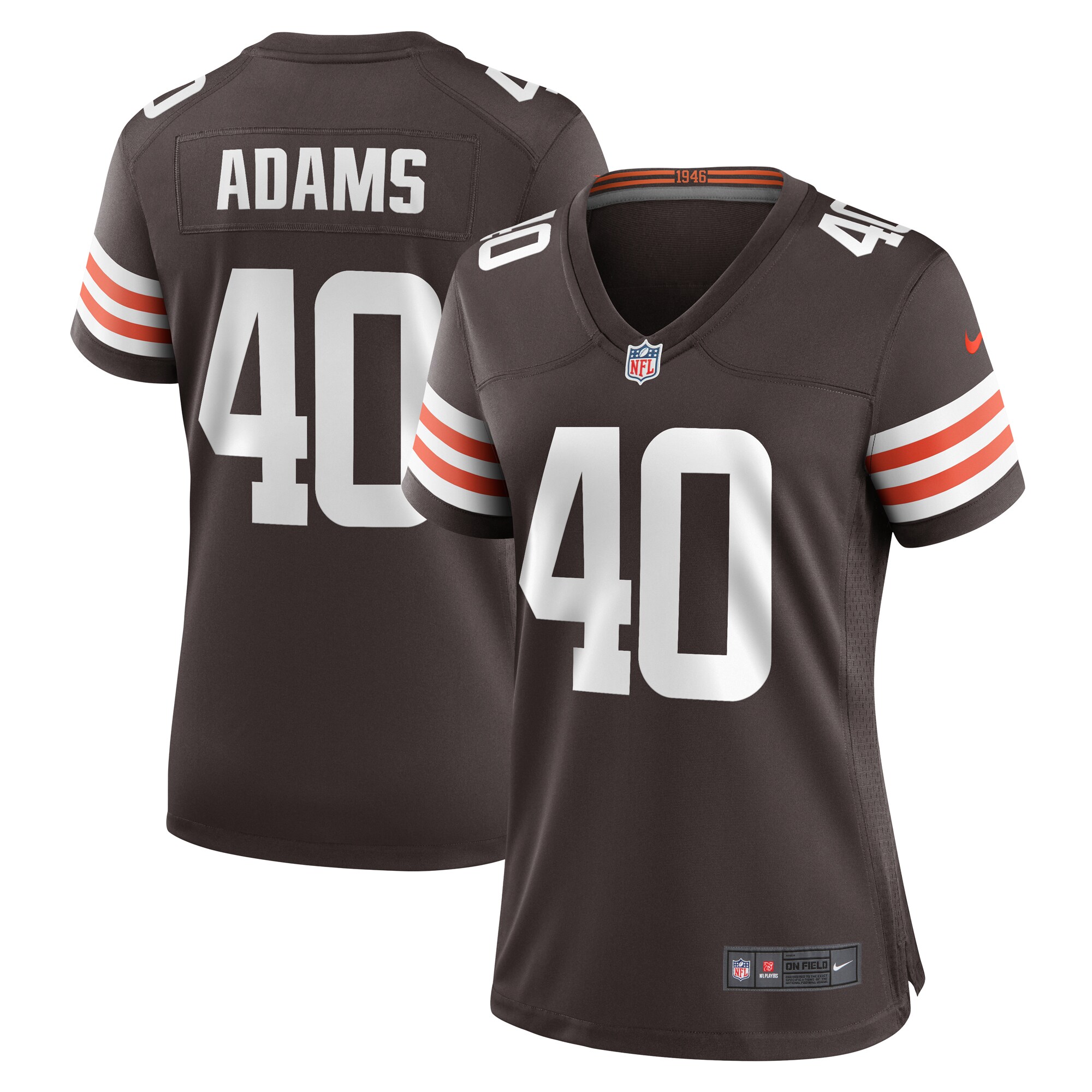 Matthew Adams Cleveland Browns Nike Women’s Nike Women’s Team Color Jersey – Brown