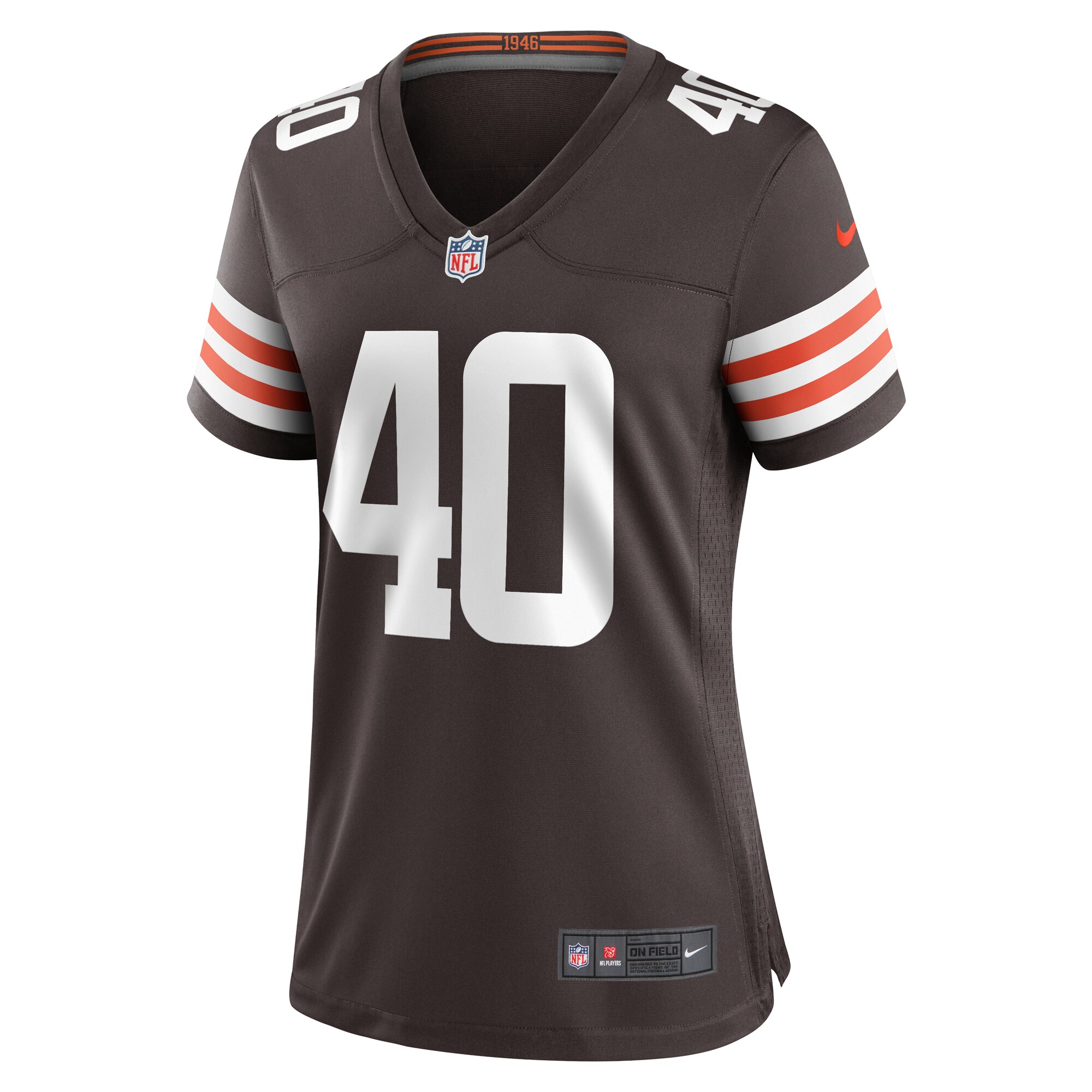Matthew Adams Cleveland Browns Nike Women’s Nike Women’s Team Color Jersey – Brown - Image 2