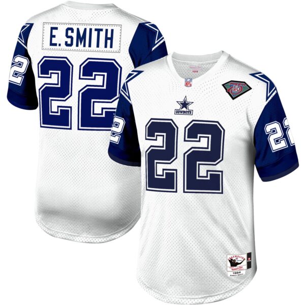 Emmitt Smith Dallas Cowboys 1996 Mitchell & Ness Throwback Retired Player Jersey – White