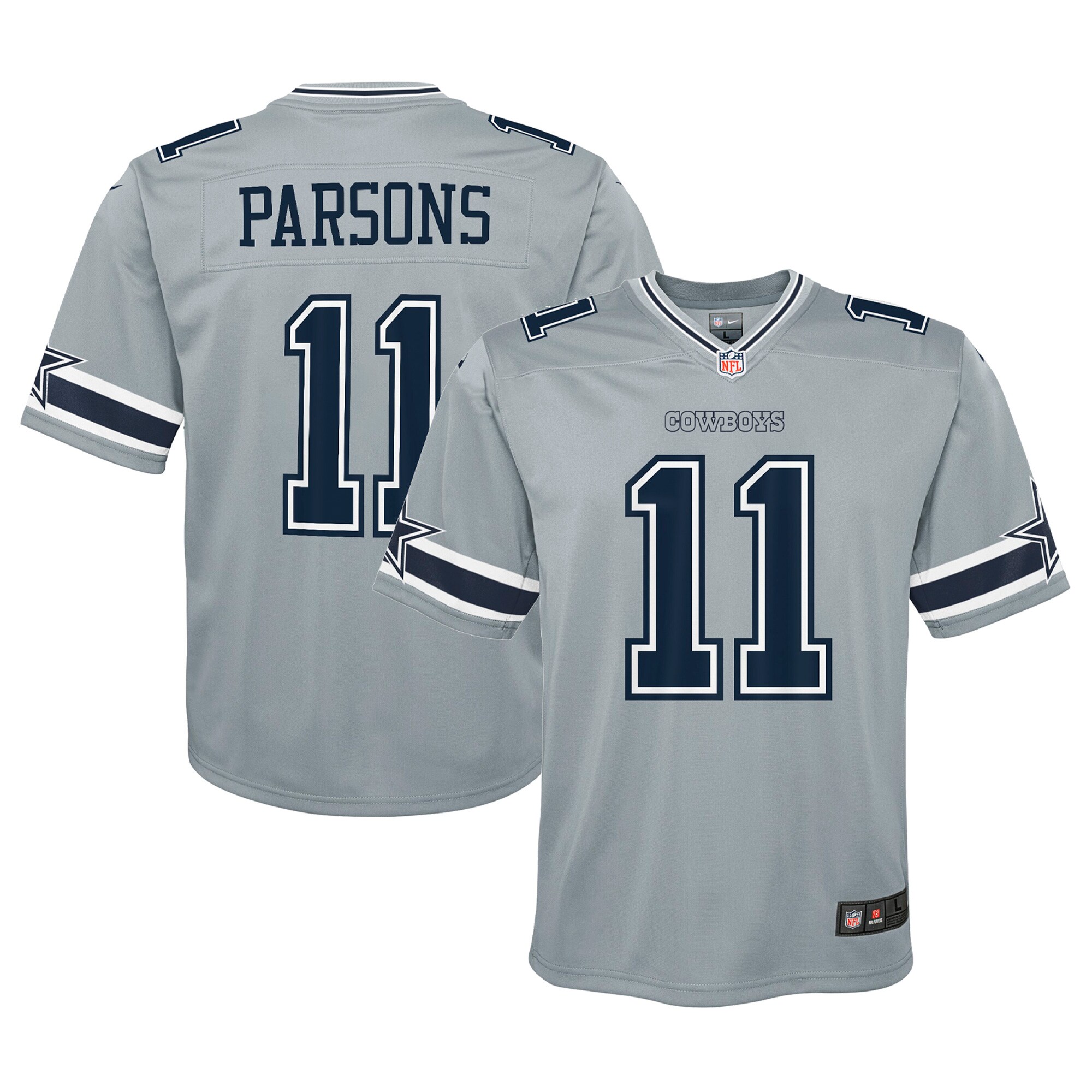 Micah Parsons Dallas Cowboys Nike Youth Inverted Game Jersey – Gray
