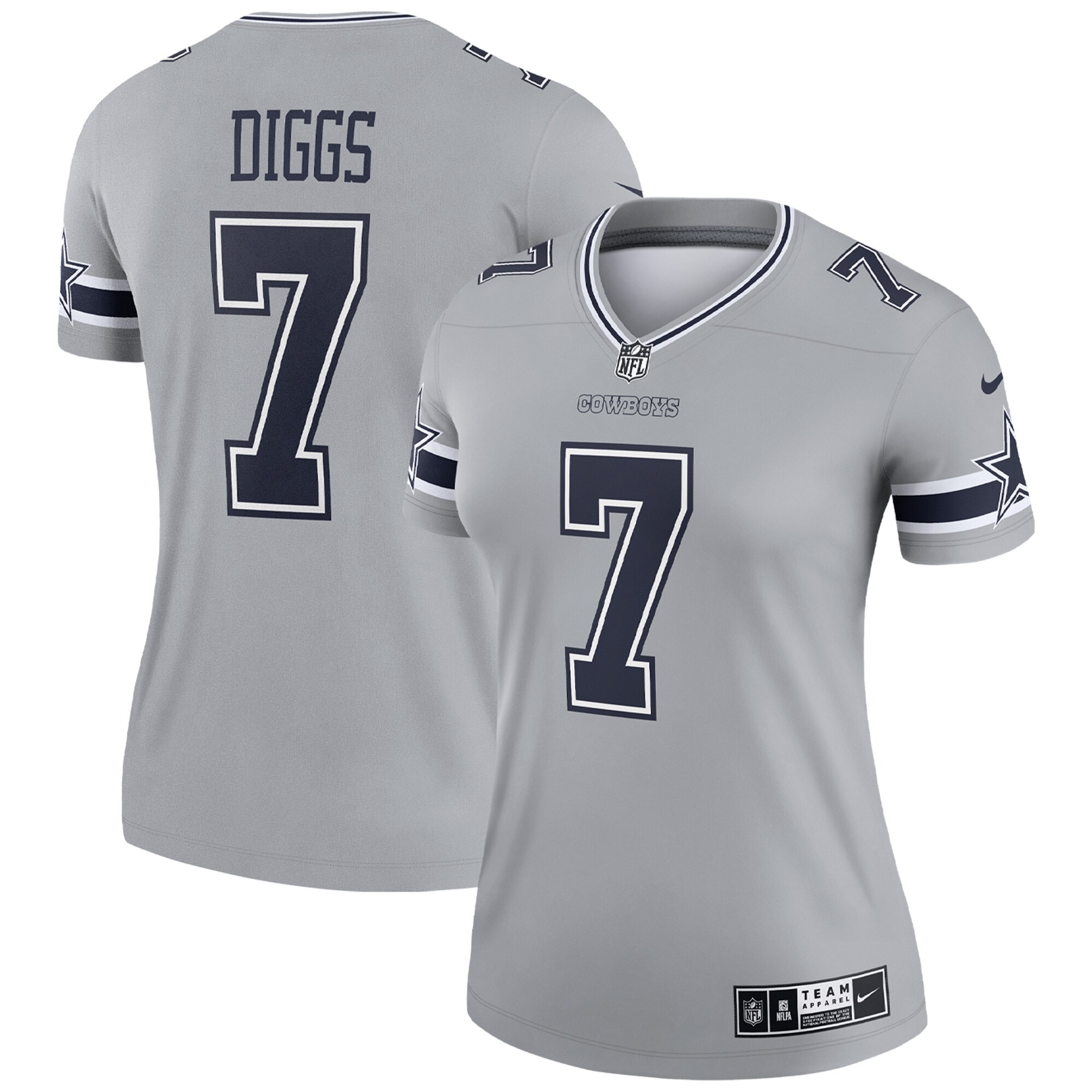Trevon Diggs Dallas Cowboys Nike Women’s Inverted Legend Jersey – Silver