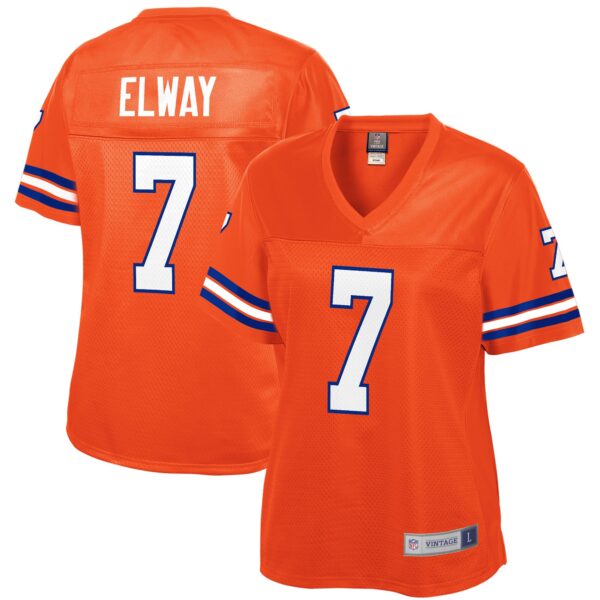 John Elway Denver Broncos NFL Pro Line Women’s Retired Player Jersey – Orange