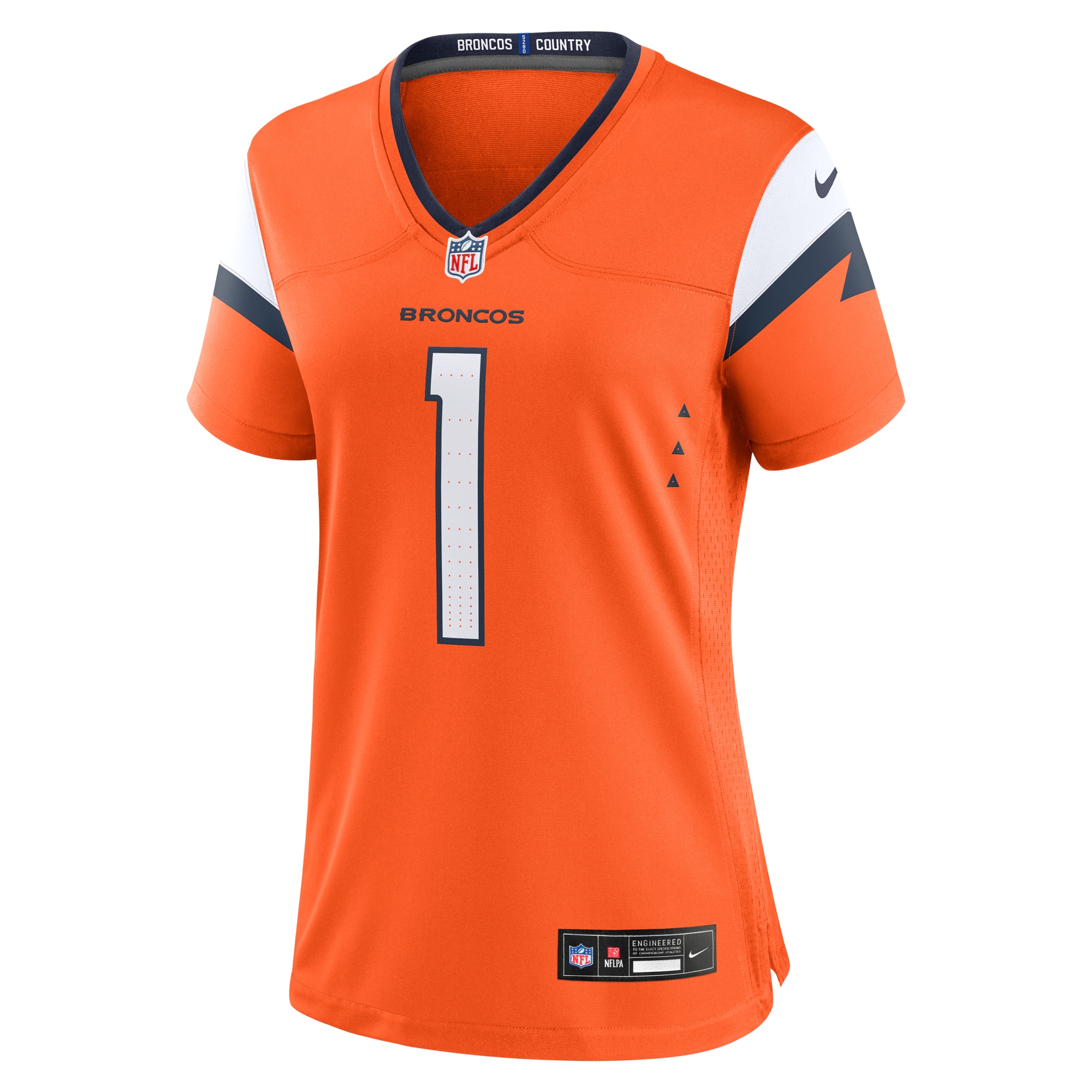 Denver Broncos Nike Women’s #1 Mom Game Jersey – Orange - Image 2