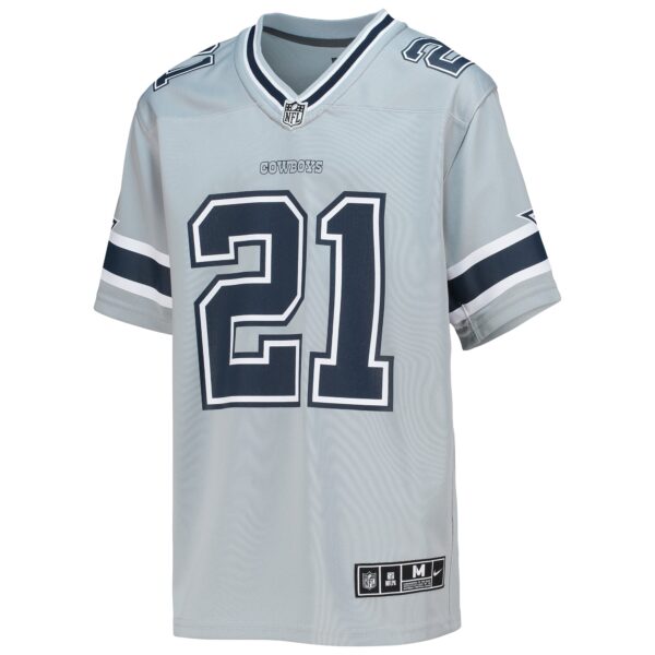 Ezekiel Elliott Dallas Cowboys Nike Youth Inverted Team Game Jersey – Silver